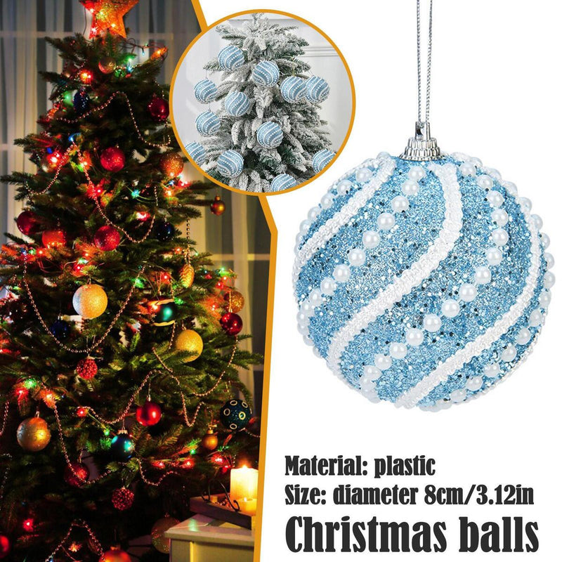 Christmas Tree Decoration Xmas Balls Ornaments 8cm Pendant Ball BLUE#