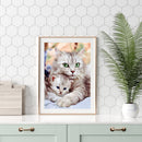 5D DIY Diamond Painting Cross Stitch Hugging Cat Embroidery Craft Needlework Set