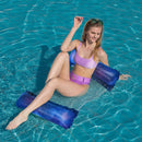 Foldable Floating Row Water Hammock Outdoor Inflatable Bed (Starry Blue)