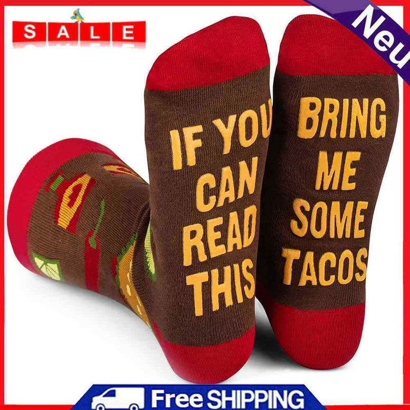 Letter Printing Soft Cotton Calf Length Socks Women Men Warm Crew Socks One Size