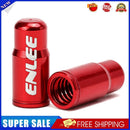 2pcs Aluminum Alloy Bike Valve Cap Bicycle Wheel Valve Cover Cap (Red FV)