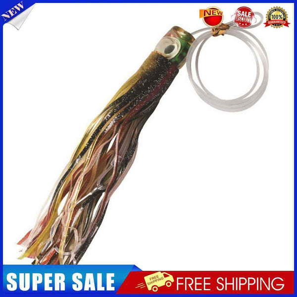 Octopus Squid Fishing Lures Soft Skirt Baits Tuna Trolling Seawater (E)