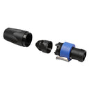 2x 4 Pole Audio Speaker Plugs Twist Lock Connectors for Neutrik NL4FC Newly