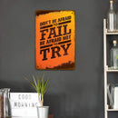 Fall Try Retro Metal Plate Tin Sign Plate for Bar Pub Club Cafe Iron Paintings