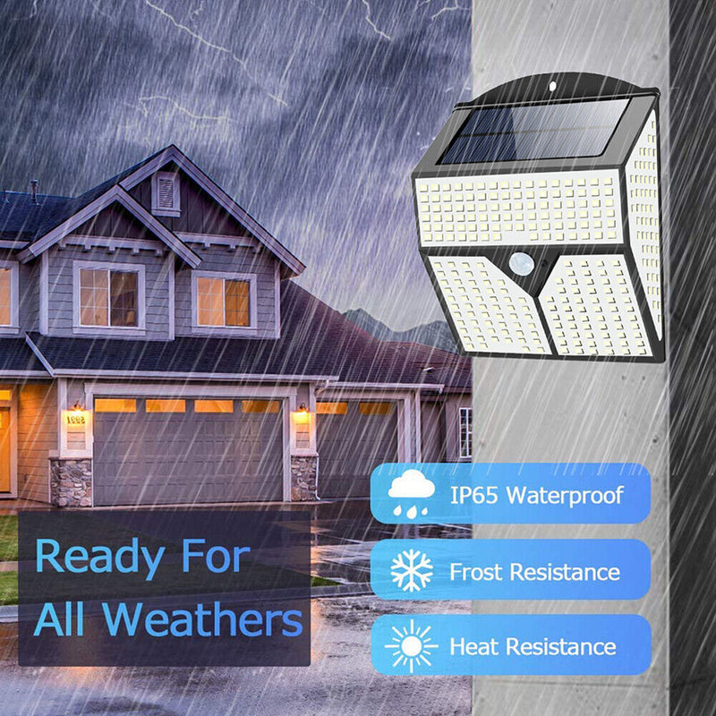 436 LED Solar Powered Lights Outdoor Bright PIR Motion Sensor Lamp (Single)