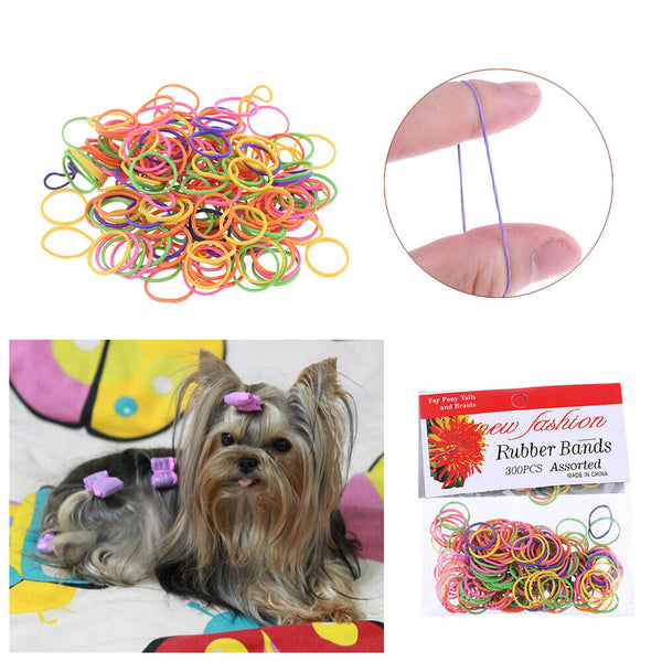 Durable Cat Puppy Elastic Stretchy Dog Headband Pet Rubber Band No Stick Hair
