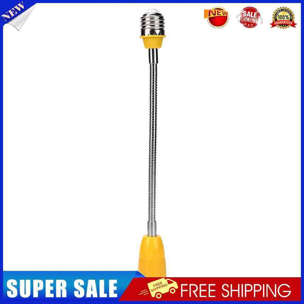 5pcs E27 LED Holder Universal Flexible Extension Lamp Socket(Yellow)