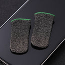 2pcs 24-Stitch Mobile Game Finger Cover Anti-Sweat Anti-Skid (Black Green) Newly