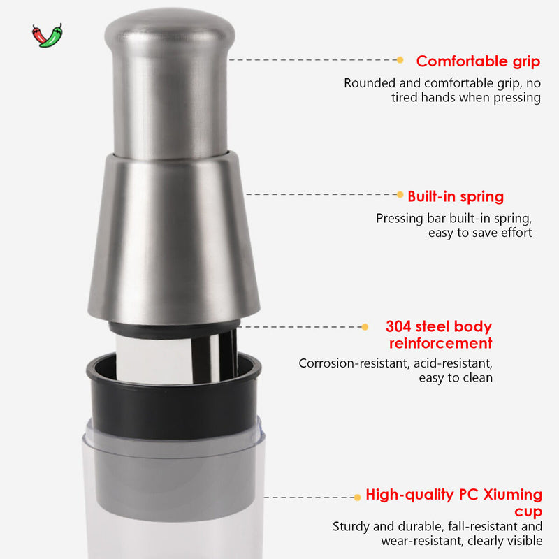 Garlic Press Crusher Stainless Steel Manual Vegetable Chopper Kitchen Gadge