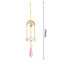 Hanging Crystal Light Catcher Metal Moon Sun Garden Wall Wind Chime (62) Newly