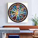 Partial Cross Stitch Art Paint 11CT Counted Moon Sun Embroidery Wall Orname
