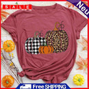 Leopard Pumpkin funny T-Shirt tea-08533 XXXL / wine red