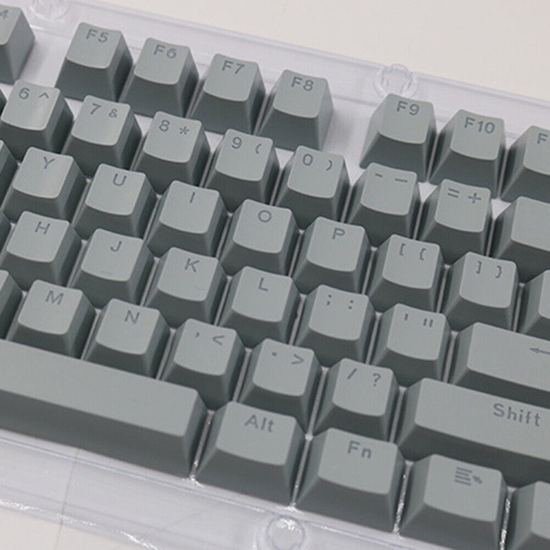 104pcs Universal Mechanical Keyboard Keycaps PC Bakclit Key Cap Set (Gray)