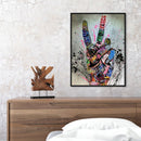 Hand Painted Oil Paint by Numbers DIY Scrawl Hand Drawing Wall Decoration Gift