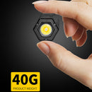 #A COB LED Keychains Flashlight Type-C USB Rechargeable Multifunctional Torch La