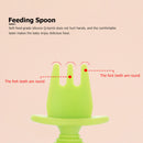 Baby Silicone Training Feeding Spoon Toddlers BPA-free Tableware (Green) Newly