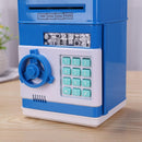 Automatic Electronic Piggy Bank ATM Password Money Box Saving Box (Blue)