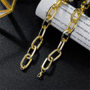 Necklace Luxury Shiny Hip Hop Inlaid Rhinestone Link Chain Cuban Necklace