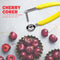 Stainless Steel Cherry Olive Corer Fruits Core Remover Seed Pitter (Yellow)