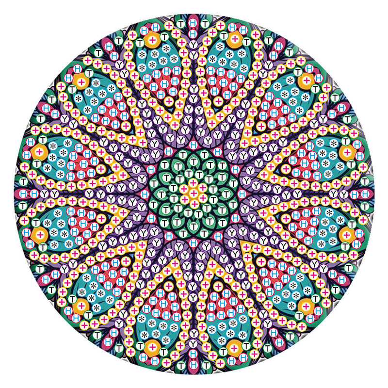 5D DIY Diamond Painting Mandala Wooden Round Coaster Cup Cushion (AA1058-3)