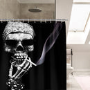 Waterproof Skeleton Smoke Bath Curtain with Hook Anti-Mold Bathtub Cover Craft