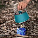 Silicone Folding Kettle Portable Tea Cooker Mini Boiling Water Pot (Blue) Newly