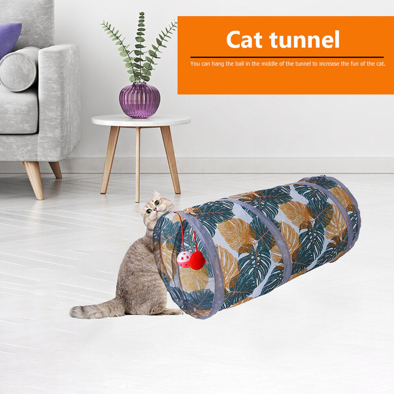 Pet Cat Tunnel Toys Foldable Kitten Training Interactive Fun Rabbit Play Tunn