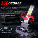 1 Pair Mini COB LED Car Headlight Bulbs 72W 12000LM 8000K Auto Headlamp Bulbs