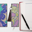 2pcs Special Shaped Drill Diamond Leather Tassel Bookmark DIY Art (SQ09)