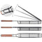 BBQ Outdoor Fish Grilling Basketball Durable Roasting Chicken Clip with Wood Handle