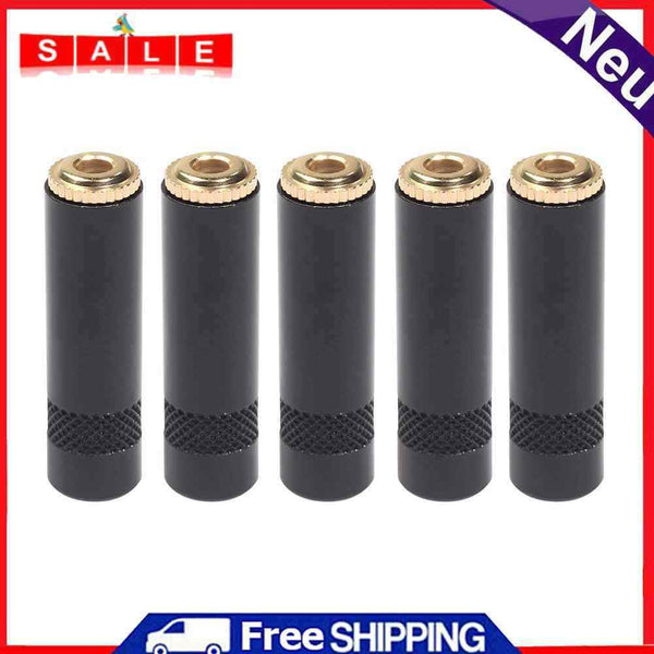 5pcs 3.5mm Female Stereo Headset 3-Pole 3.5mm Audio Adapter Connector Converters