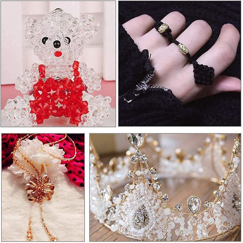 1200pcs 6mm Glass Beads 24 Colors Faceted Rondelle Crystal Glass Beads (B) Newly