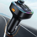 Car Wireless FM Transmitter Adapter Bluetooth 5.0 USB Charger AUX PD Y5H7