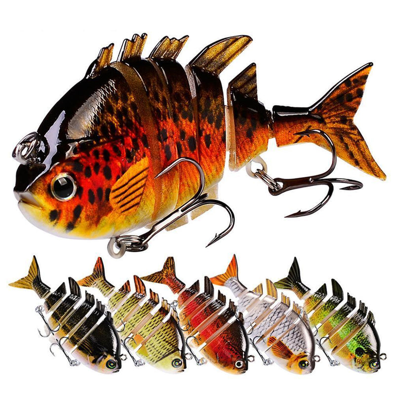 Crankbait Fishing Lures 8cm 14g 6 Sections Artificial Wobbler Hard Bait (E)