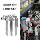 Baffled Auto Oil Catch Can Tank with Air Filter Hose Cleaner Fuel Trap Container