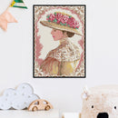 14CT Full Cross Stitch Elegant Lady Stamped DIY Cotton Thread Printed Needlework