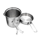 2pcs/Set Foldable Portable Camping Cooking Kettle+Storage Bag Outdoor Picnic Pot