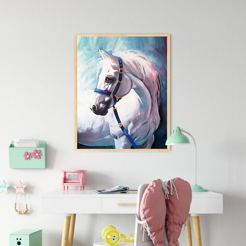 Fine Horse Oil Paint By Numbers Kit DIY Acrylic Painting on Canvas Frameless
