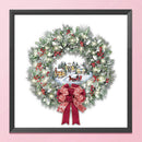 Full Embroidery Kits Christmas Wreath 11CT Stamped Needlework Home Decor