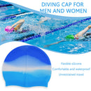 #A Silicone Swimming Caps for Adults Women Men Summer Pool Bathing Hair Ear Hat