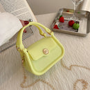 Mini PU Leather Chain Shoulder Crossbody Bags Jelly Top-handle Messenger Ba