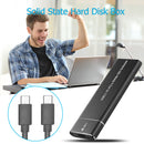 USB Type-C M.2 NVMe SSD Enclosure M-Key PCI-E Case (Black USB-C to USB-C)