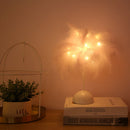 Modern Nordic Feather Light Romantic Atmosphere Lamp Bedside Decor (Pink) Newly