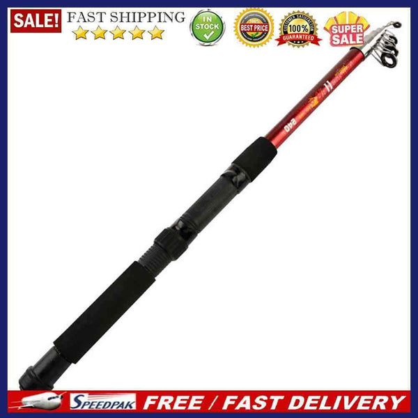 Spinning Fishing Rod Portable Fiberglass Pole Sea Long Shot Fishing Tackle To