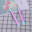 Rainbow Tweezers Nail Rhinestone Picker Nail Art Eyelash Tool (T-1+T-2)