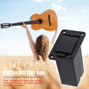 1pc Black Plastic Bass Pickup Active Guitar 9V Battery Box Guitar Accessory