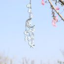 Crystal Moon Star Wind Chime Pendant Colorful Hanging Drop Garden Decor (A)