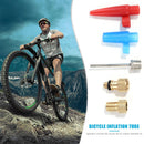 5pcs/set Bicycle Tire Inflating Schrader Presta Valve Needle Air Hose Adapter