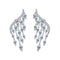 Zircon Stud Earrings Drop Ear Clip Rhinestone Ear Stud Angel Wings Earrings