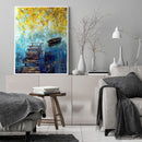 Frameless Oil Paint By Numbers Riverside Boat DIY Canvas Picture Craft Kit